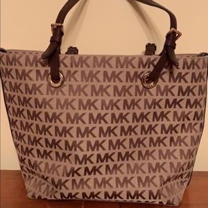 Brown Monogram Michael Kors Tote